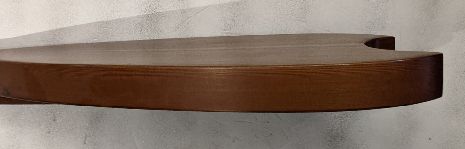Canoe Paddle Fretted Dulcimer Side View