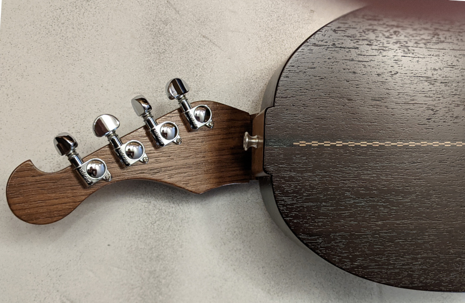 Baritone Rosewood Fretted Dulcimer Peghead Back