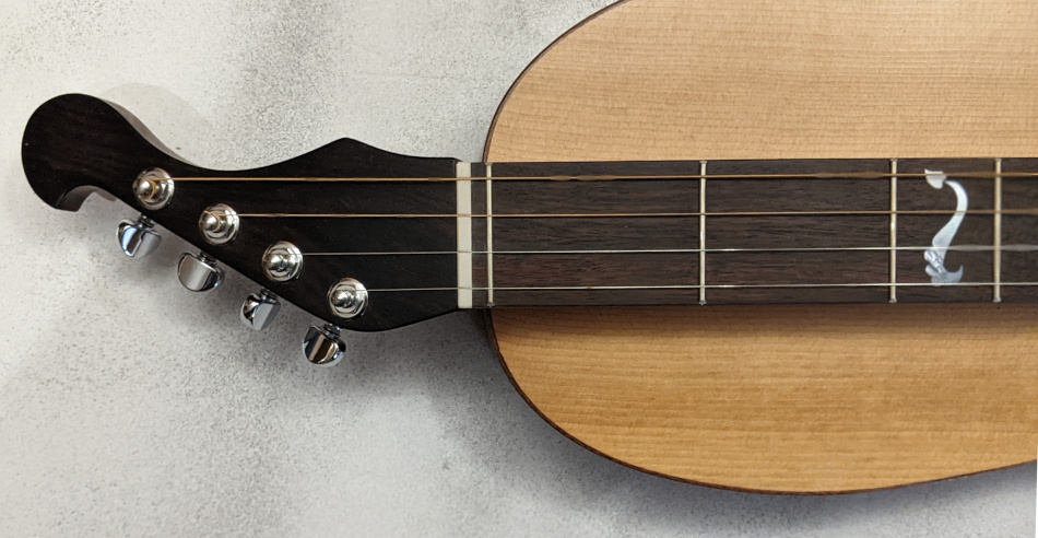 Baritone Rosewood Fretted Dulcimer Peghead Top