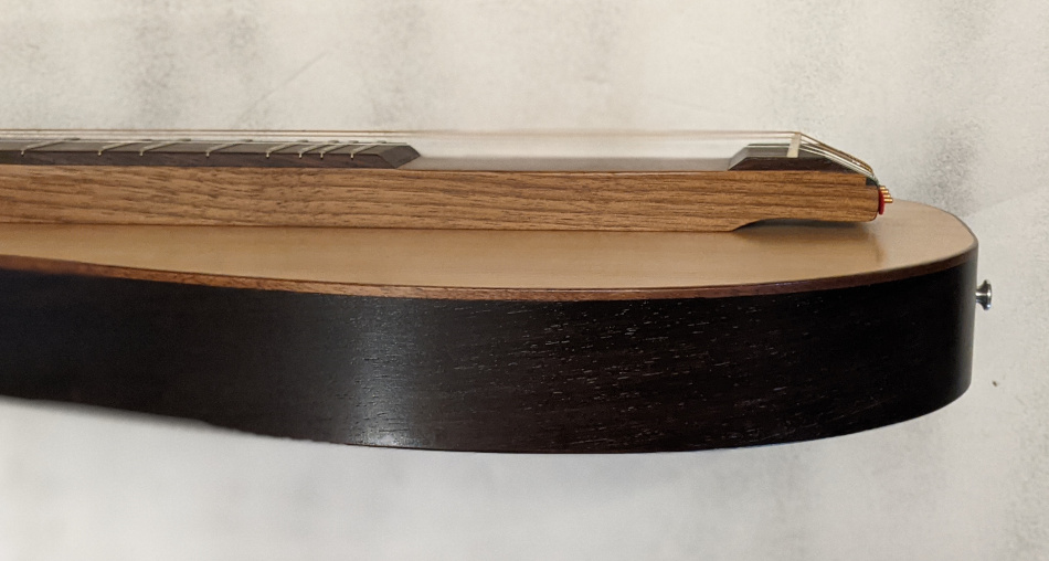 Baritone Rosewood Fretted Dulcimer Tail Side