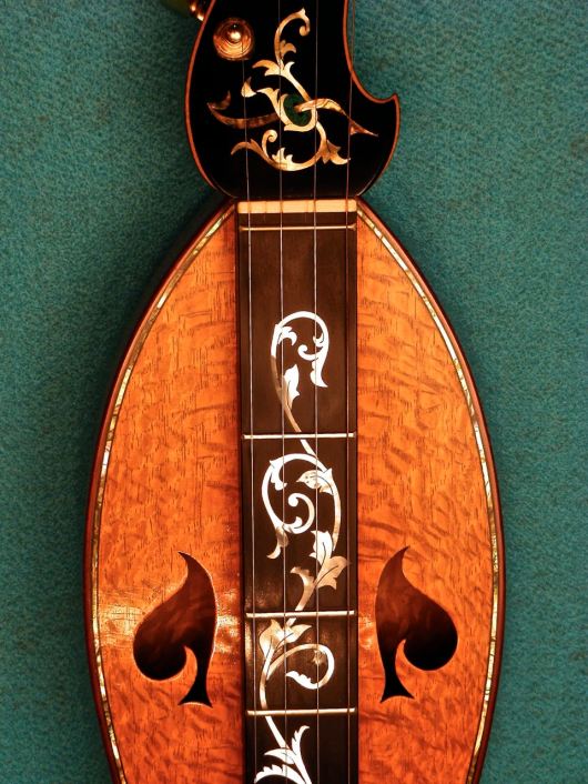 Fancy Fretted Dulcimer Peghead Inlay